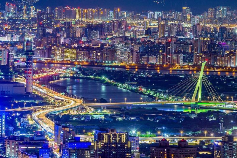 台北夜景北投四季長廊觀景台