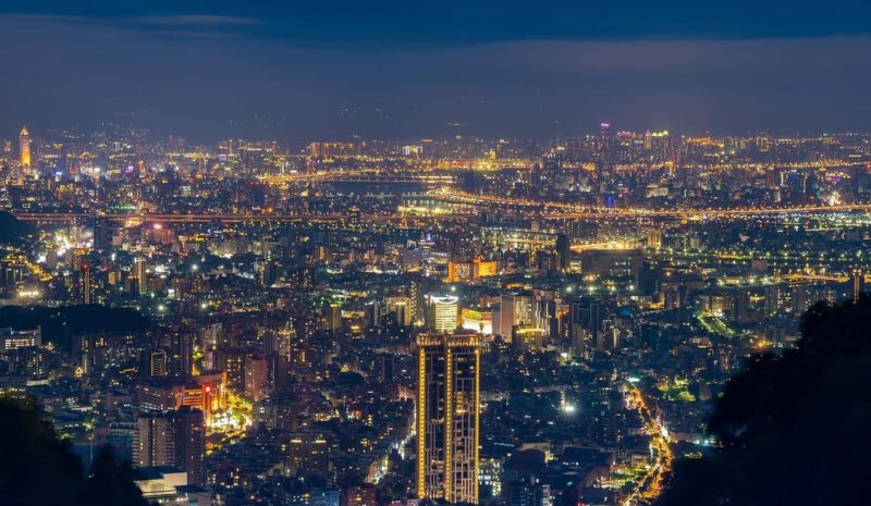 台北夜景,陽明山夜景,文化大學後山夜景