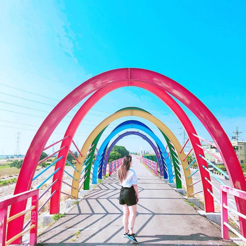 龍井堤防自行車道,彩虹廊道,台中龍井區景點