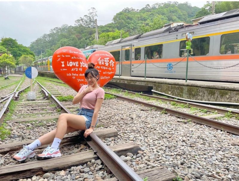 內灣景點-合興車站愛心造景
