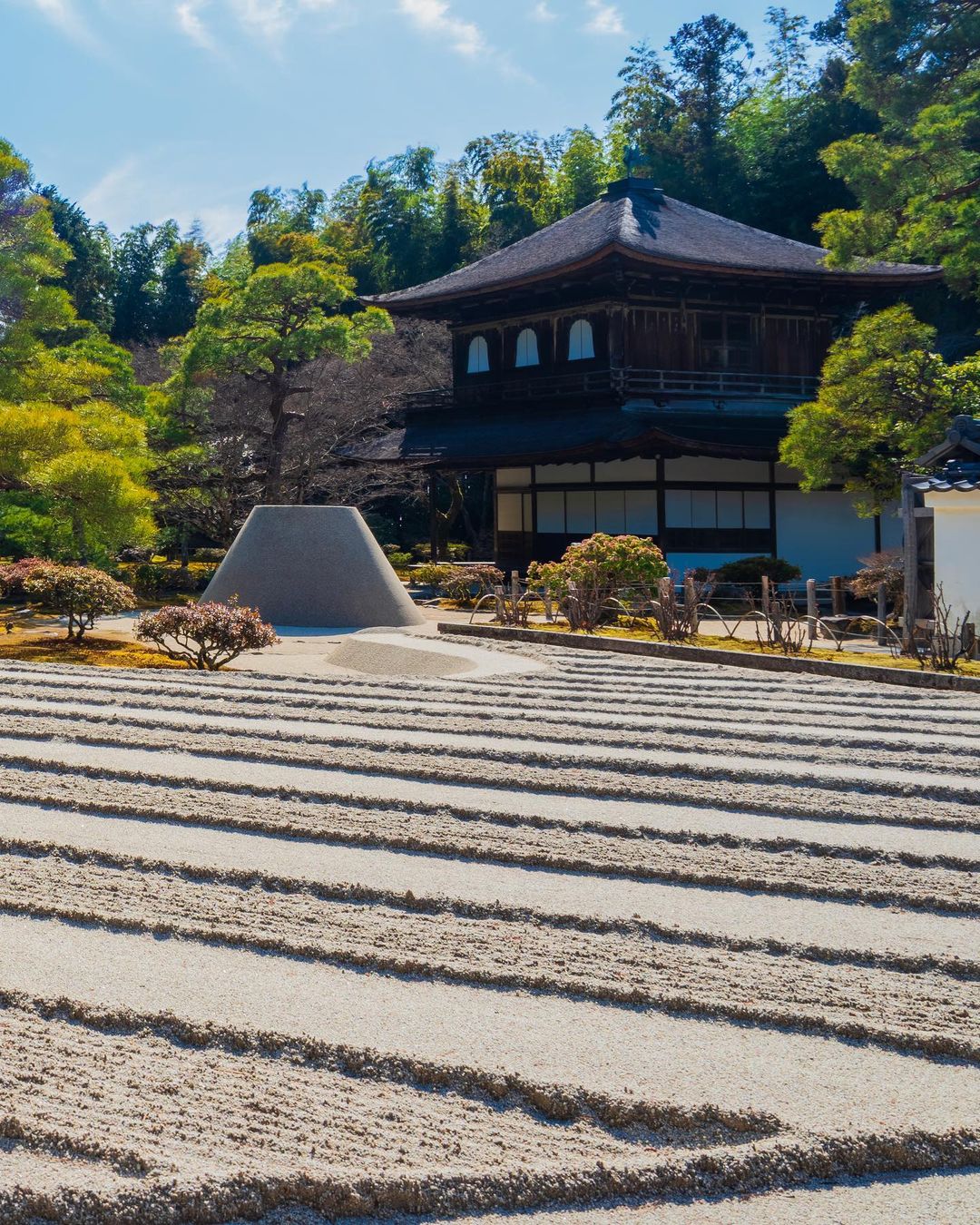 京都神社 銀閣寺 白沙灘
