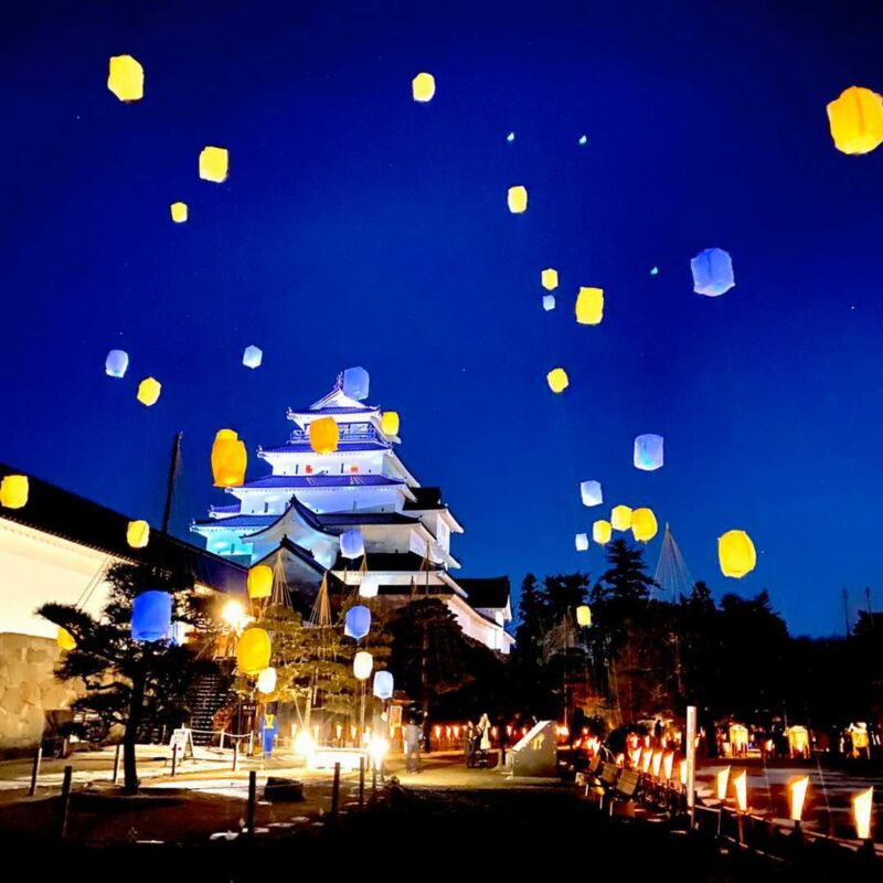 會津繪蠟燭祭 福島祭典