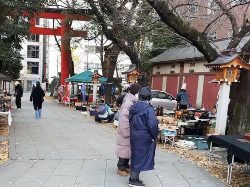 圖9：市集所在地的花園神社是東京賞櫻景點之一，建議可將賞櫻與參訪市集的行程排在一起。（照片來源：Ⓒ花園神社 青空骨董市集）東京二手市集