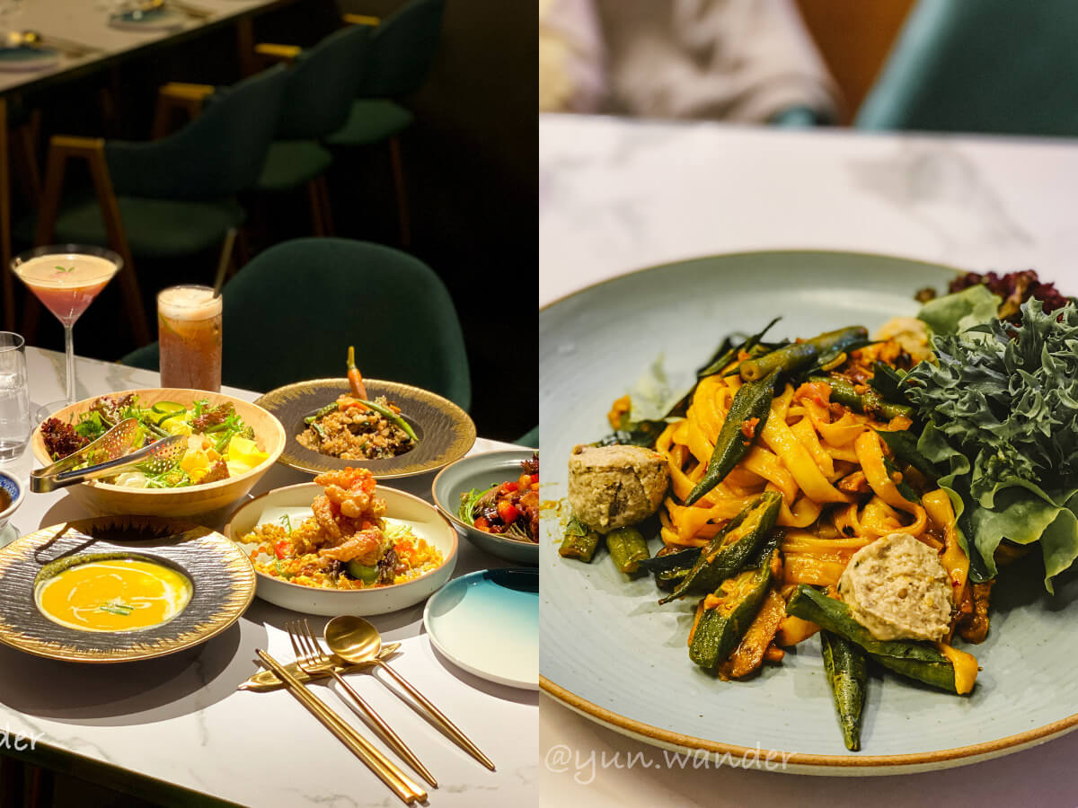 台北美食｜深藏台北微風的素食餐酒館—EVB馬來西亞風味蔬食餐酒館，絕對衝破肉食主義者的五感想像！