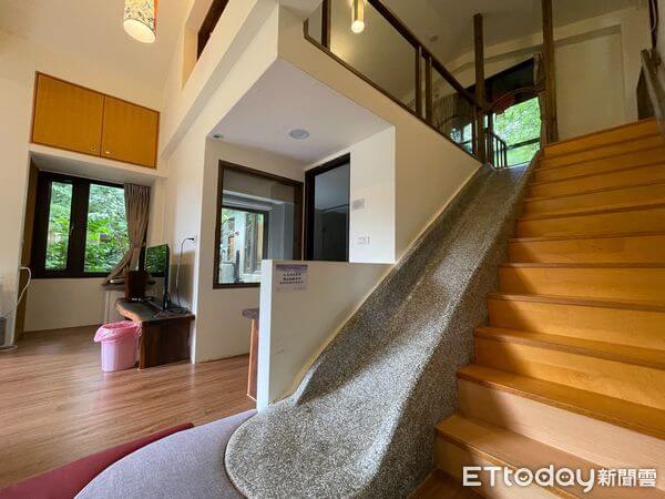▲▼卓也小屋也有提供住宿，圖中為「溜滑梯房型」，標準4人入住，最多可加至6人。圖 ／ ＠記者周姈姈