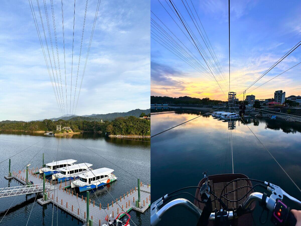 苗栗一日遊｜明德水庫水陸空體驗全攻略！雲海、遊湖、空中腳踏車一次玩到爽～