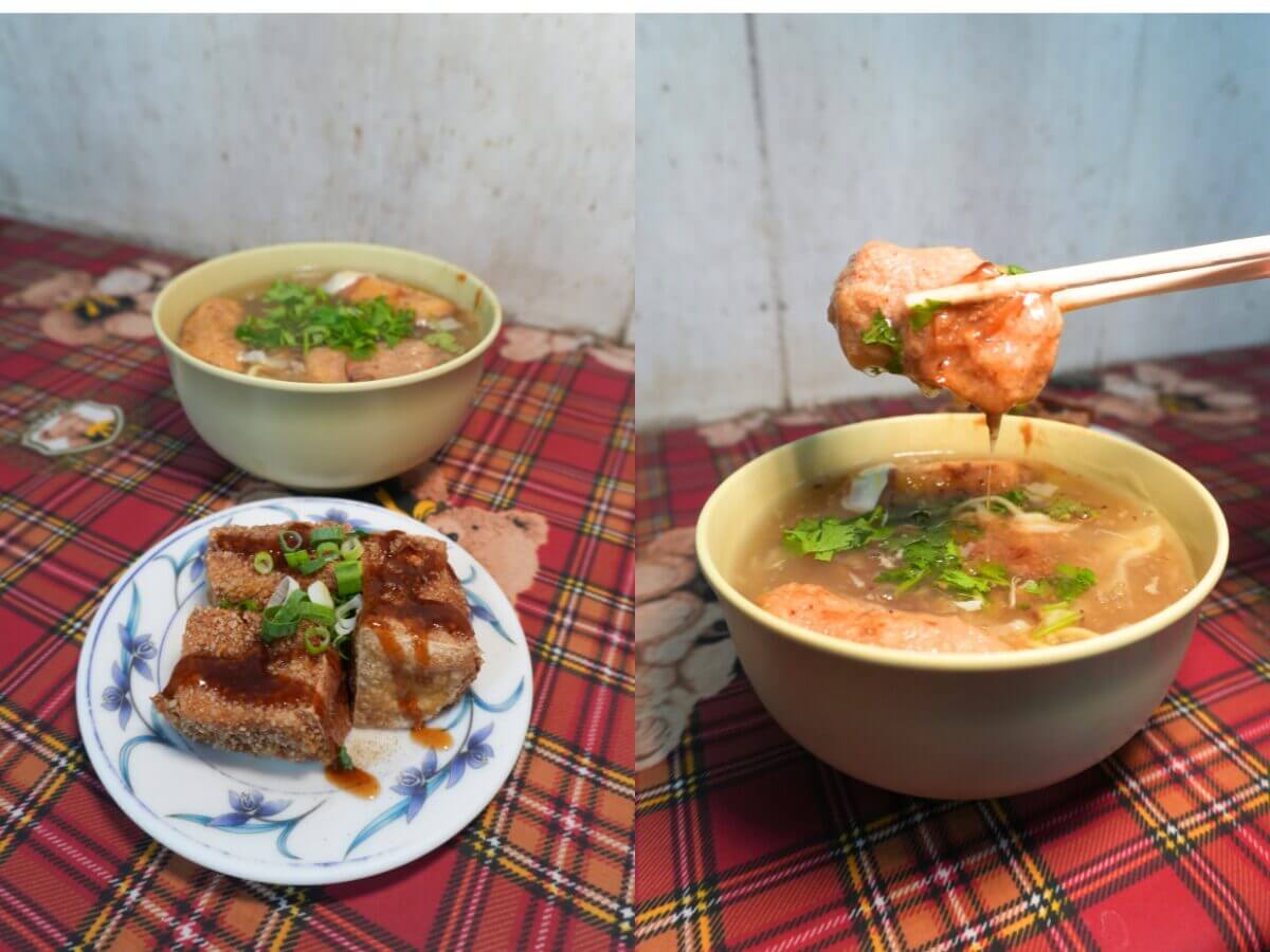 台中美食|大肚自強市場隱藏版美食攻略~越南米線、麻辣麵線、爆餡湯包、麻醬麵炸豆腐、現打果汁一次吃齊
